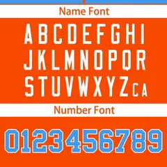Powder Blue Orange Color Block Raglan Baseball Jersey 4