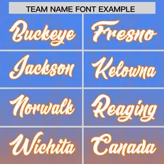 Powder Blue Orange Gradient Outdoor Football Jersey 3