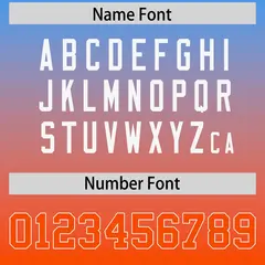 Powder Blue Orange Gradient Side Pattern Football Jersey 4