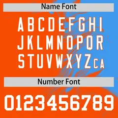 Powder Blue Orange Ink Pattern Authentic Baseball Jersey 4