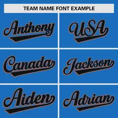 Powder Blue Orange Raglan Sleeves Authentic Baseball Jersey 3