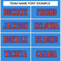 Powder Blue Orange-Royal Classic Authentic Football Jersey 3