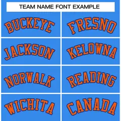 Powder Blue Orange-Royal Varsity Full-Snap Letterman Jacket 5