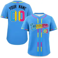 Powder Blue Pansexuality Pride Month Baseball Jersey 1