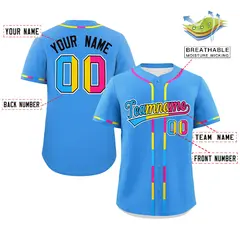 Powder Blue Pansexuality Pride Month Baseball Jersey 2