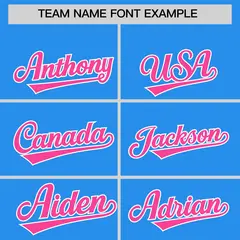 Powder Blue Pink American Flag Varsity Raglan Letterman Bomber Jacket 3