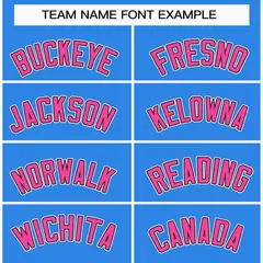 Powder Blue Pink Black-White Classic Style Hockey Jersey 3