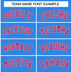 Powder Blue Pink Black-White Classic Style Hockey Jersey 3