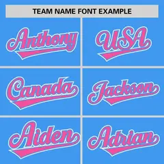 Powder Blue Pink Classic Sleeveless Baseball Jersey 3