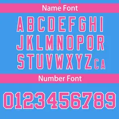 Powder Blue Pink Full Button Classic Baseball Jersey 4