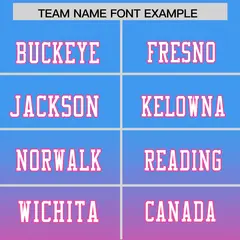Powder Blue Pink Gradient Fashion Authentic Football Jersey 3