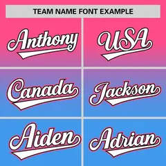 Powder Blue Pink Gradient Fashion Baseball Jersey 3