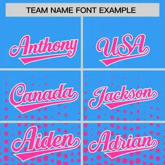 Powder Blue Pink Gradient Polka Dot Varsity Full-Snap Letterman Baseball Jacket 3