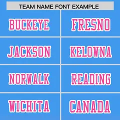 Powder Blue Pink Gradient Side Pattern Football Jersey 3
