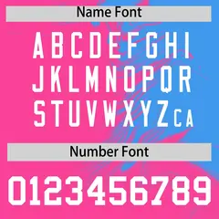 Powder Blue Pink Ink Pattern Authentic Baseball Jersey 4