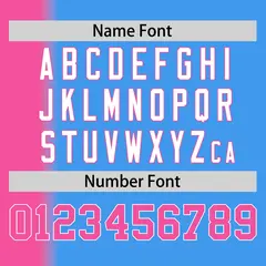 Powder Blue Pink Pinstripe Gradient Baseball Jersey 4