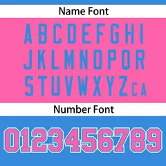 Powder Blue-Pink Raglan Sleeves Football Jersey 4