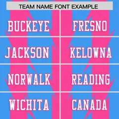 Powder Blue Pink Razr Stripe Graffiti Flag Football Jersey 3