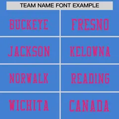 Powder Blue Pink Sequin Lettering Football Jersey 3