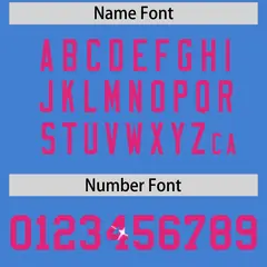 Powder Blue Pink Sequin Lettering Football Jersey 4