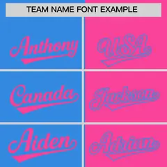Powder Blue Pink Split Coconut Tree Baseball Jersey 3