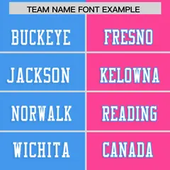 Powder Blue Pink Split Two Tone Authentic Football Jersey 3