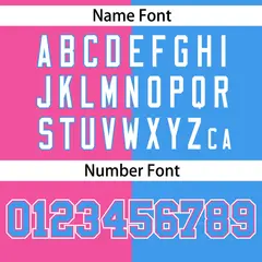 Powder Blue Pink Stripe-Solid Combo Baseball Jersey 4