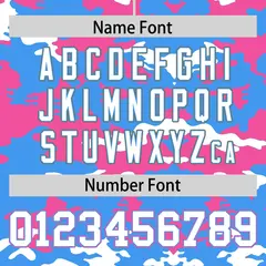 Powder Blue Pink-White Camo Authentic Football Jersey 4