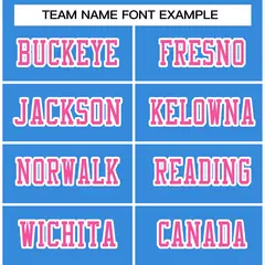 Powder Blue Pink-White Classic Style Football Jersey 3