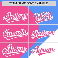 Powder Blue Pink-White Color Block Half Heart Baseball Jersey 3
