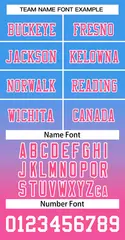 Powder Blue Pink-White Gradient Fashion Team Football Jersey 3