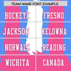 Powder Blue Pink White Graffiti Pattern Flag Football Jersey 3