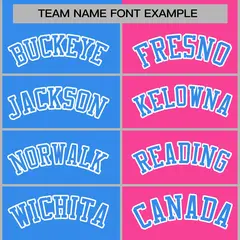 Powder Blue Pink-White Two Tone Split Varsity Full-Snap Letterman Jacket 5