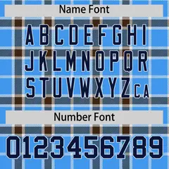 Powder Blue Plaid Authentic Baseball Jersey 4