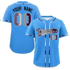 Powder Blue Pride Month Classic Baseball Jersey 1