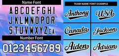 Powder Blue Purple Black-White Gradient Baseball Jersey 3