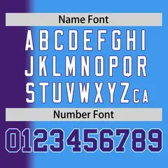 Powder Blue Purple Pinstripe Gradient Baseball Jersey 4