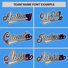 Powder Blue Purple Pride Month Baseball Jersey 3
