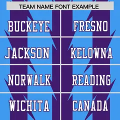 Powder Blue Purple Razr Stripe Graffiti Flag Football Jersey 3