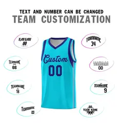 Powder Blue Purple Sleeve Color Blocking Basketball Jersey 4