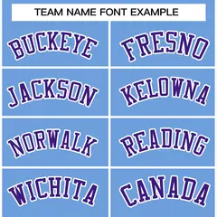 Powder Blue Purple-White Raglan Varsity Full-Snap Letterman Jacket 3