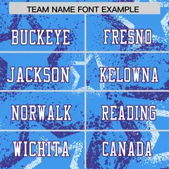 Powder Blue Purple-White Star Graffiti Pattern Football Jersey 3