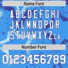 Powder Blue Purple-White Star Graffiti Pattern Football Jersey 4