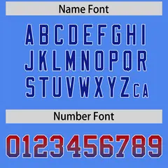 Powder Blue Red and Royal Gradient Sides Football Jersey 4