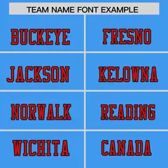 Powder Blue Red-Black Classic Authentic Football Jersey 3