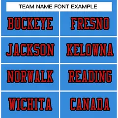 Powder Blue Red-Black Football Jersey 3