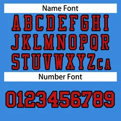 Powder Blue Red-Black Football Jersey 4