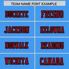 Powder Blue Red Football Jersey with Sleeve Stripes 3
