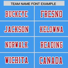 Powder Blue Red Gradient Side Pattern Football Jersey 3