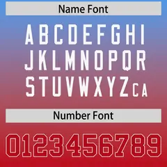Powder Blue Red Gradient Side Pattern Football Jersey 4